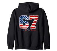 4th of July Funny 67 Six Seven Meme Patriotic Men Women Kids Sudadera con Capucha