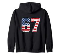 4th of July Funny 67 Six Seven Meme Patriotic Men Women Kids Sudadera con Capucha