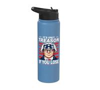 4th Of July George Washington Its Only Treason If You Lose Stainless Steel Insulated Water Bottle