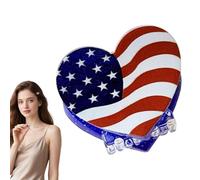 4th Of July hairClip- Women Patriotic Non-slip Hairpin,Women Flag hairClips | Crafted To Be An All-year, This Independence Day hairClip Delivers Reliable Hold While Celebrating Patriot