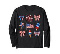 4th of July Ice Cream Summer Party Celebration Vibes Manga Larga