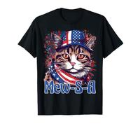 4th of July Mew-S-A Pawsitively Patriotic Cat Camiseta