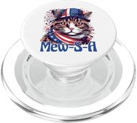 4th of July Mew-S-A Pawsitively Patriotic Cat PopSockets PopGrip para MagSafe