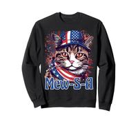 4th of July Mew-S-A Pawsitively Patriotic Cat Sudadera