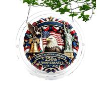 4th of July Ornaments - Acrylic Eagle American Flag Puzzle Decor, Patriotic Wall Hanging for Home Living Room Bedroom | Independence Day Decoration for Entryway Door Garden Backyard Party