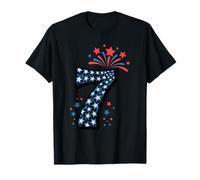 4th of July Patriotic Birthday Party USA American Flag Pride Camiseta