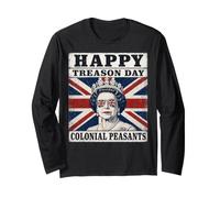 4th of July Queen Happy Treason Day Funny Women Men Manga Larga