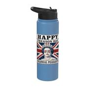 4th Of July Queen Happy Treason Day Funny Women Men Stainless Steel Insulated Water Bottle