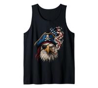 4th of July Smoking Pirate Eagle USA Flag Camiseta sin Mangas