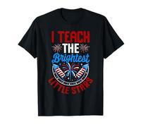 4th of July Teacher Patriotic American Flag Teaching Pride Camiseta