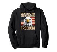 4th of July US Flag Eagle You Could Use Some Freedom Meme Sudadera con Capucha