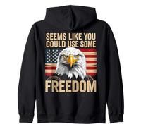 4th of July US Flag Eagle You Could Use Some Freedom Meme Sudadera con Capucha