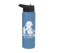 4th Of July Washington Suck It England Funny Men Women Stainless Steel Insulated Water Bottle