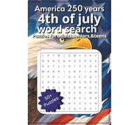 4th of July Word Search Puzzles Book: Word Searches with Easy to Read Print about USA 250th Anniversary , American History,Independence Day and More | ... Gift for Vacations, Holidays and Free Times