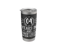 4th Wedding Anniversary Shirts for Her - 4 Years Marriage Vaso térmico de acero inoxidable de doble pared