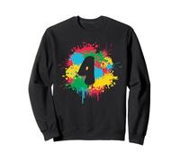 4to Cumpleaños Coloridas Salpicaduras de Pintura 4 Cuatro Sudadera