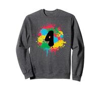 4to Cumpleaños Coloridas Salpicaduras de Pintura 4 Cuatro Sudadera