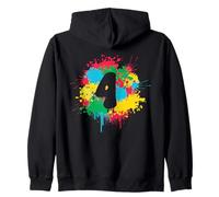 4to Cumpleaños Coloridas Salpicaduras de Pintura 4 Cuatro Sudadera con Capucha