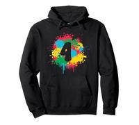 4to Cumpleaños Coloridas Salpicaduras de Pintura 4 Cuatro Sudadera con Capucha