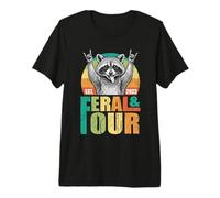 4to cumpleaños Feral Four 4 años Divertido Mapache Trash Camiseta Premium