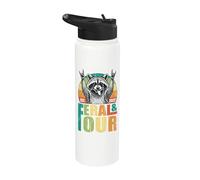 4to cumpleaños Feral Four 4 años Divertido mapache Trash Stainless Steel Insulated Water Bottle