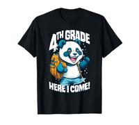 4to Grado Aquí Vuelvo Al Primer Día De Escuela Panda Camiseta