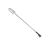 4U-Onlinehandel Brochetas para Parrilla para fogata 100 cm Acero Cromado Brochetas para Barbacoa Cubertería Mango de Madera Fuego