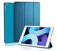 4UBonLife Funda para iPad 9,7 Pulgadas 6.ª/5.ª Generación 2018/2017, Cover Protectora Carcasa Rígida Delgada Ligera con Trasera Translúcido Cubierta para iPad 6/5, Auto Sueño/Estela, Azul Pavoreal