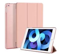 4UBonLife Funda para iPad 9,7 Pulgadas 6.ª/5.ª Generación 2018/2017, Cover Protectora Carcasa Rígida Delgada Ligera con Trasera Translúcido Cubierta para iPad 6/5, Auto Sueño/Estela, Oro Rosa