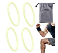 4uds Bandas Soporte Tendón Rotuliano, Banda Rótula Silicone Estabilizador con Bolsa Almacenamiento Rodillera Elástica Patela para Hombres Mujeres Carrera Fútbol Senderismo y Deportes (Verde Brillante)