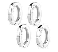 4uds Cierres de Joyería, Plata de 925 Ovalados Cierres Acortadores y Potenciadores de Collares Conectores de Anillos con Cierre de Resorte para Mujeres Pulseras Fabricación de Joyas