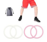 4uds Correas Soporte Tendón Rotuliano Silicona, Rodilleras Transpirables para Baloncesto Soporte Estabilizador Rótula con Bolsa Almacenamiento para Hombres y Mujeres (Rosa, Blanco Luminoso)