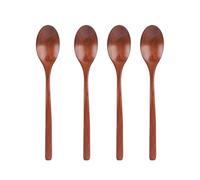 4uds Cucharas de Madera, 23,5cm Mango Largo Cucharas de Madera para Sopa para Comer Cocinar Mezclar Revolver Miel Café Té Mermelada Utensilios de Cocina para Servir en Casa o en la Oficina