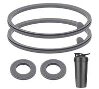 4uds Juntas de Repuesto para Vaso Mezclador Blenderbottle Strada Flip Shaker, 2 Tamaños de Junta de Tapa de Silicona Accesorios para Blenderbottle Strada Shaker 24oz y 28oz (Gris)