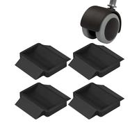 4uds Protectores para Patas de Mesa, Protector Patas Sillas Silicona Topes para Patas de Cama para Evitar Deslizamientos Pies con Ruedas para Muebles para Todas Las Ruedas de Muebles (Negro)