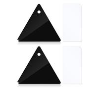 4uds Raspador de Cera para Snowboard, Plástico Triángulo y Rectángulo Raspador de Cera para Esquís Removedor para Deportes al Aire Libre Esquí Snowboard Eliminación de Cera Adicional