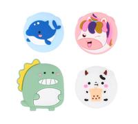 4uds Soporte Oculto para AirTag Niños, Dibujos Animados Silicona Fundas Protectoras Compatible con Apple AirTag Antipérdida Rastreador GPS Accesorios para Mochilas Chaquetas (4 Colores)