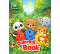 4ukidstv ABC Coloring Book: Cute animals and Letters Scenes