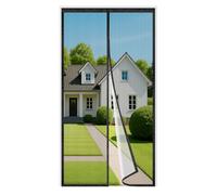 4UMOR Mosquitera Puerta Magnética 75x200cm Ensanchado Cinta de 3,8cm Sin Taladrar Cortina Mosquitera Exterior Cierre Automático para Balcón, Cocina, Dormitorio, Correderas, Garaje o Patio