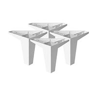 4un. Pata Inclinada pie mueble nórdico escandinavo en plastico ABS ANTIHUMEDAD color blanco