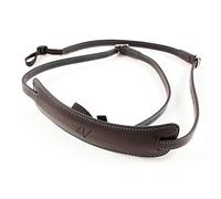 4V Design Lusso Medium - Correa para cámara en Cuero, Kit Enganche Universal, Color Negro y Cian