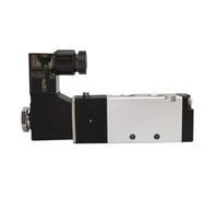 4V110-06 Air 2 Posiciones 5 Vías Electrónica Neumática con Conector Neumático Válvula Solenoide DC12V DC24V AC220v AC110V AC36V (Accesorios de 4mm, DC24V)