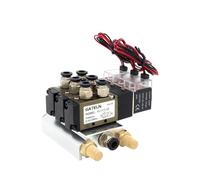 4V110-06 DC24V 12V AC220V AC110V Válvula solenoide de 2 posiciones y 5 vías, cuatro, base aluminio, accesorios, juego silenciador, 3(DC12V 8mm fittings)