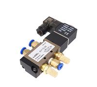 4V110-06 - Electroválvula de aire de 5 vías, puerto de 2 posiciones, gas, neumático eléctrico, válvula magnética de 12 V, 24 V, 220 V, bobina de 4 mm, 6 mm, 8 mm, tubo 1 unidad (4V110-06 AC380 V, With