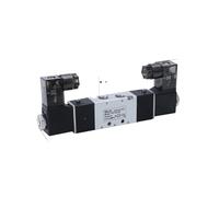 4V120-06 4v220-08 Solenoid Valve Double Headed Double Control 5 Way 2 Position Power Down Hold Pneumatic Directional Valve(4V420-15,AC220V)