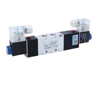 4V130C-06 4V230C-08 Solenoid Valve Double Headed Double Control 5 Way 3 Position Power Down Hold Pneumatic Directional Valve(4V330C-10,DC24V)