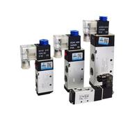 4V210-08 4v110-06 Pneumatic 5 Way Air Valve 5/2 Electromagnetic DC12V DC24V Solenoid Valves Controller AC110V AC220V 4V310-10(4V410-15,AC220V)
