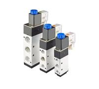 4V210-08 4V310-10 4V410-15 Válvula solenoide 2 posiciones Válvulas electromagnéticas de aire neumáticas de 5 puertos DC12V DC24V AC110V AC220V Tamaño: AC24V)(4V410-15 PC10-04,AC220V)
