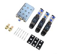 4V210-08 - Válvula de aire solenoide eléctrica de 24 V CC, 2 posiciones, cuerpo de aluminio de 5 vías con silenciador para paneles de control