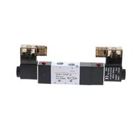 4V230C-08 5 Way 3 Position 1/4" Pneumatic Solenoid Valve DC12V DC24V AC110V AC220V W Fittings Connector 4 6 8 10 12mm(PC 8mm Fittings,DC12v)